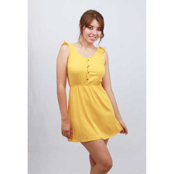 Vestidos Casual ROMANTIC BOTONES PECHO CHALIS VESTIDO