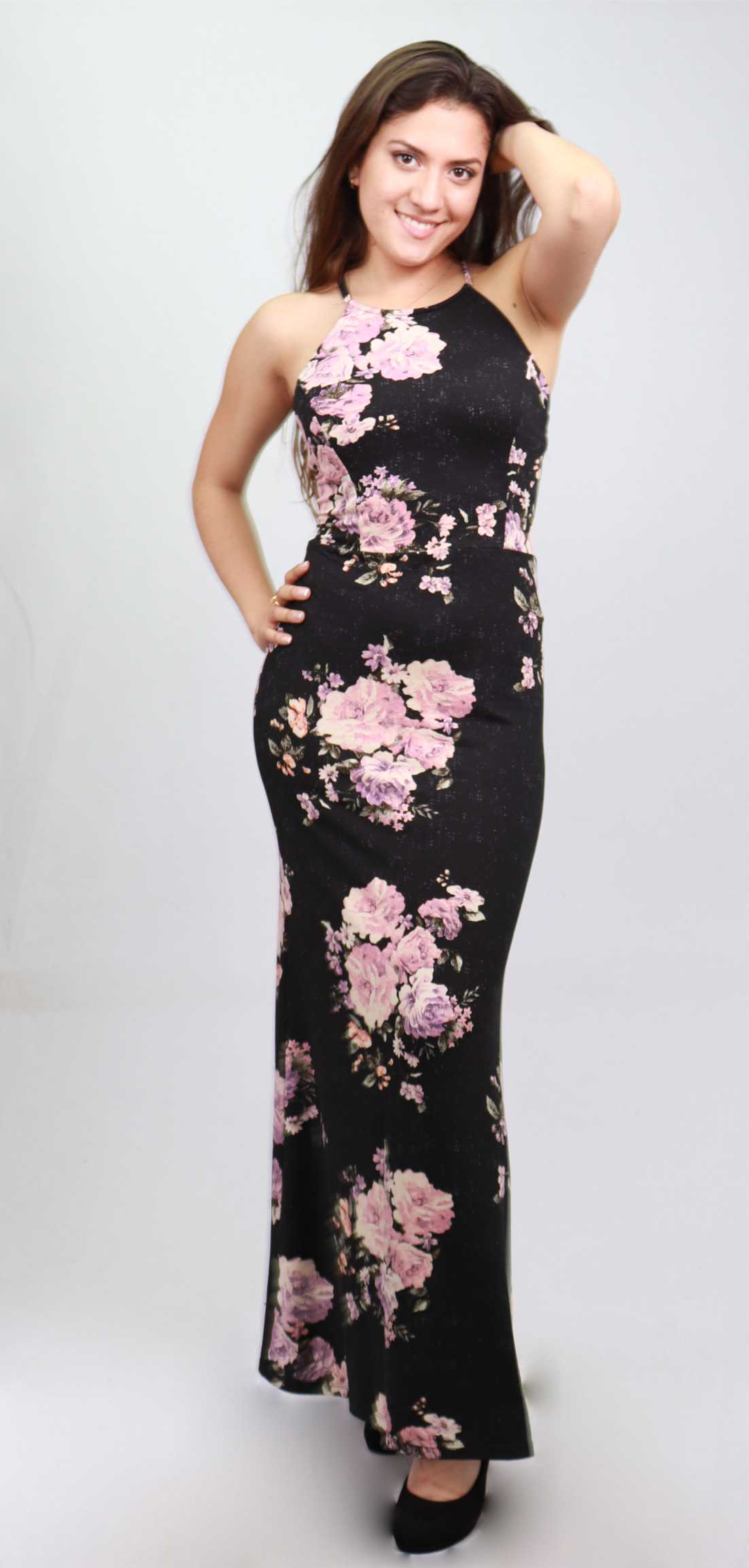 Maxivestidos WOMEN AMARRE CUELLO MAXIVESTIDO PIEL DURAZNO Maxivestidos WOMEN AMARRE CUELLO MAXIVESTIDO PIEL DURAZNO